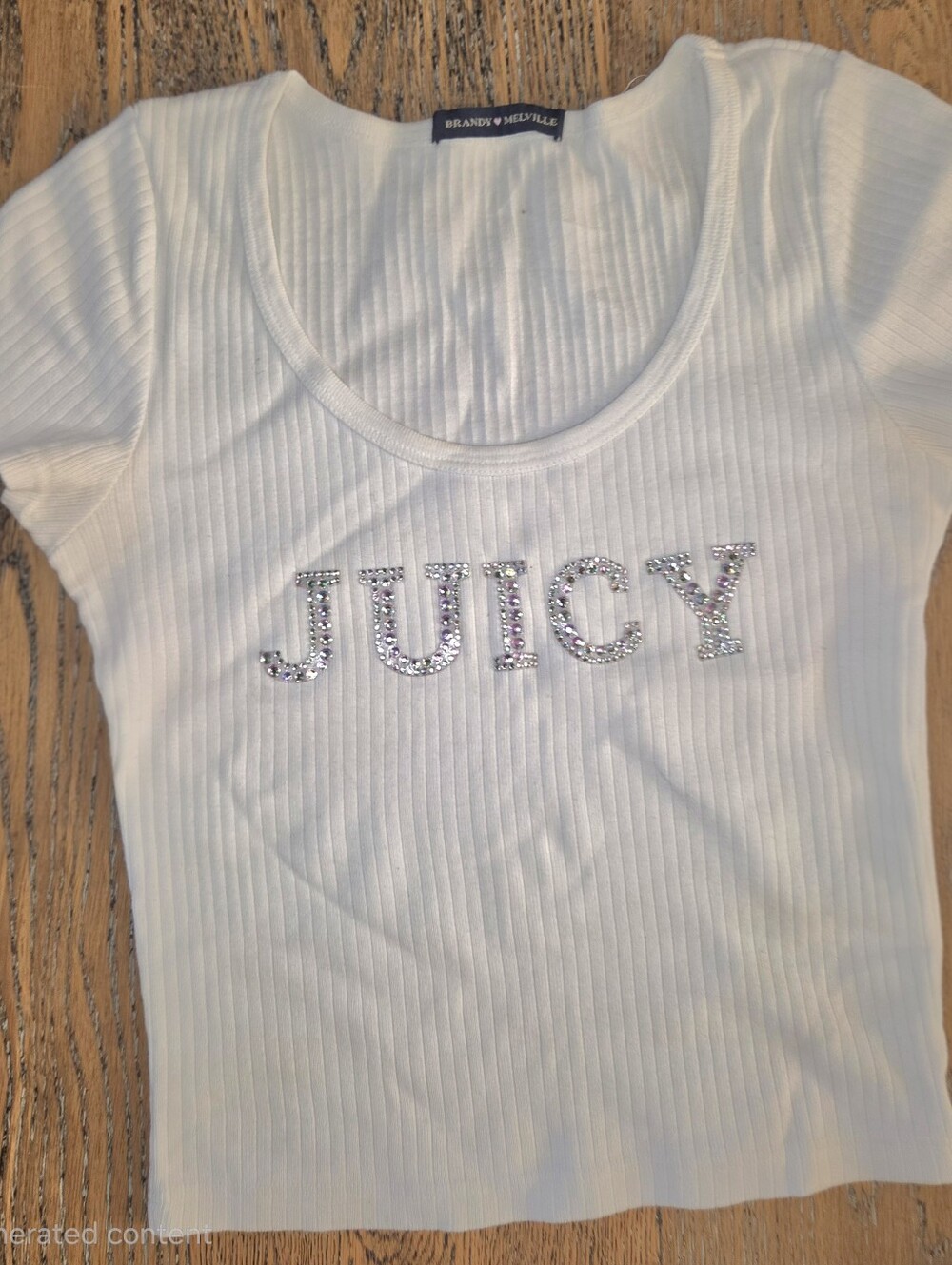 Brandy Melville - Womens - Size: P1 - Tops - Pullover Fitted Ribbed T-Shirt